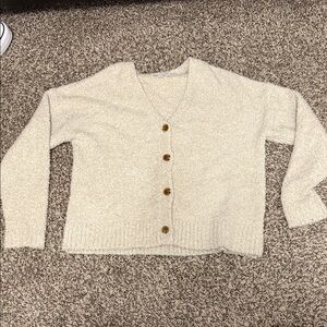 Threads 4 Thought Cream Button-Up Cardigan